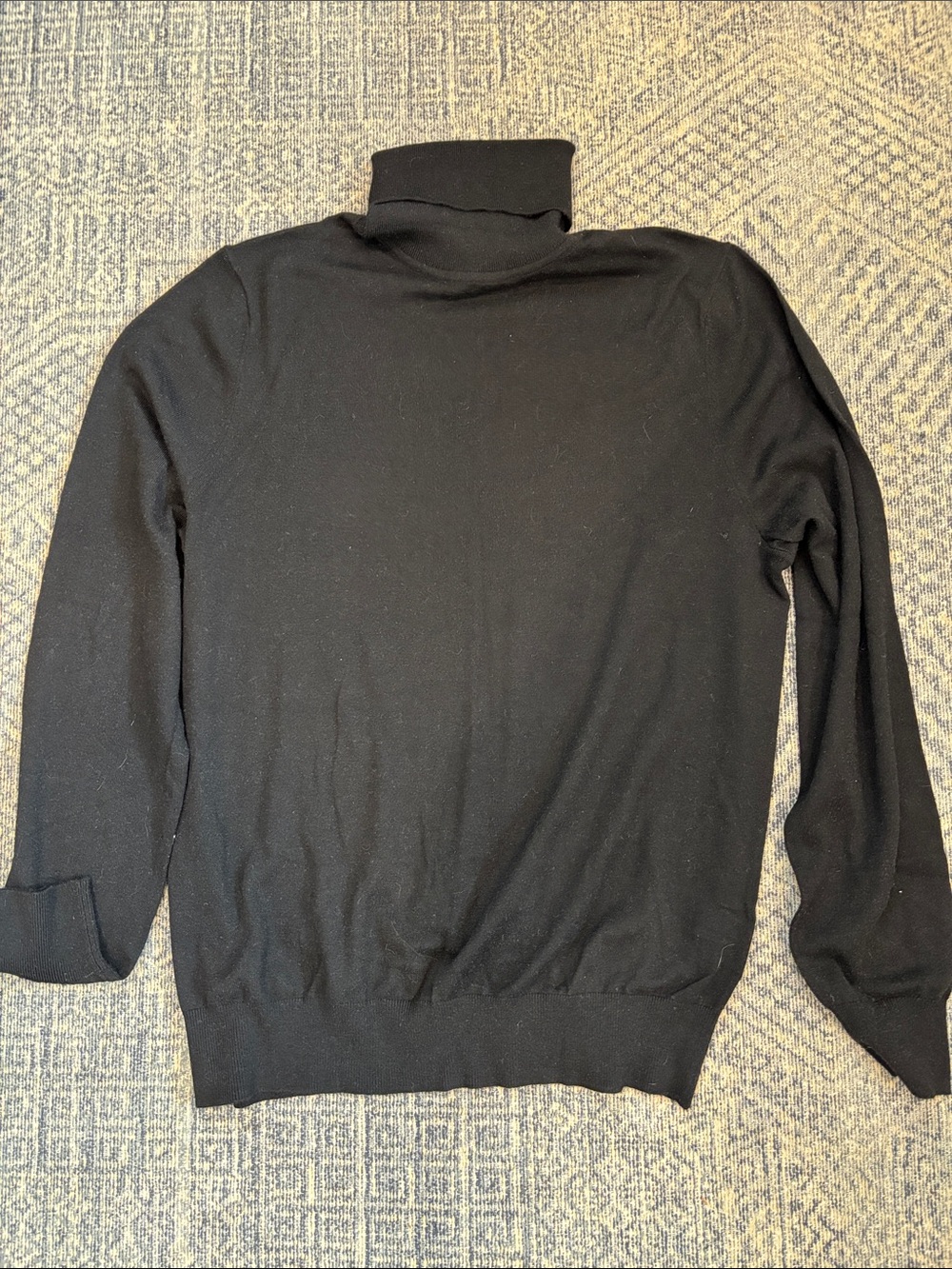 Paisley & Grey Slim Fit Black Lightweight Turtleneck Sweater